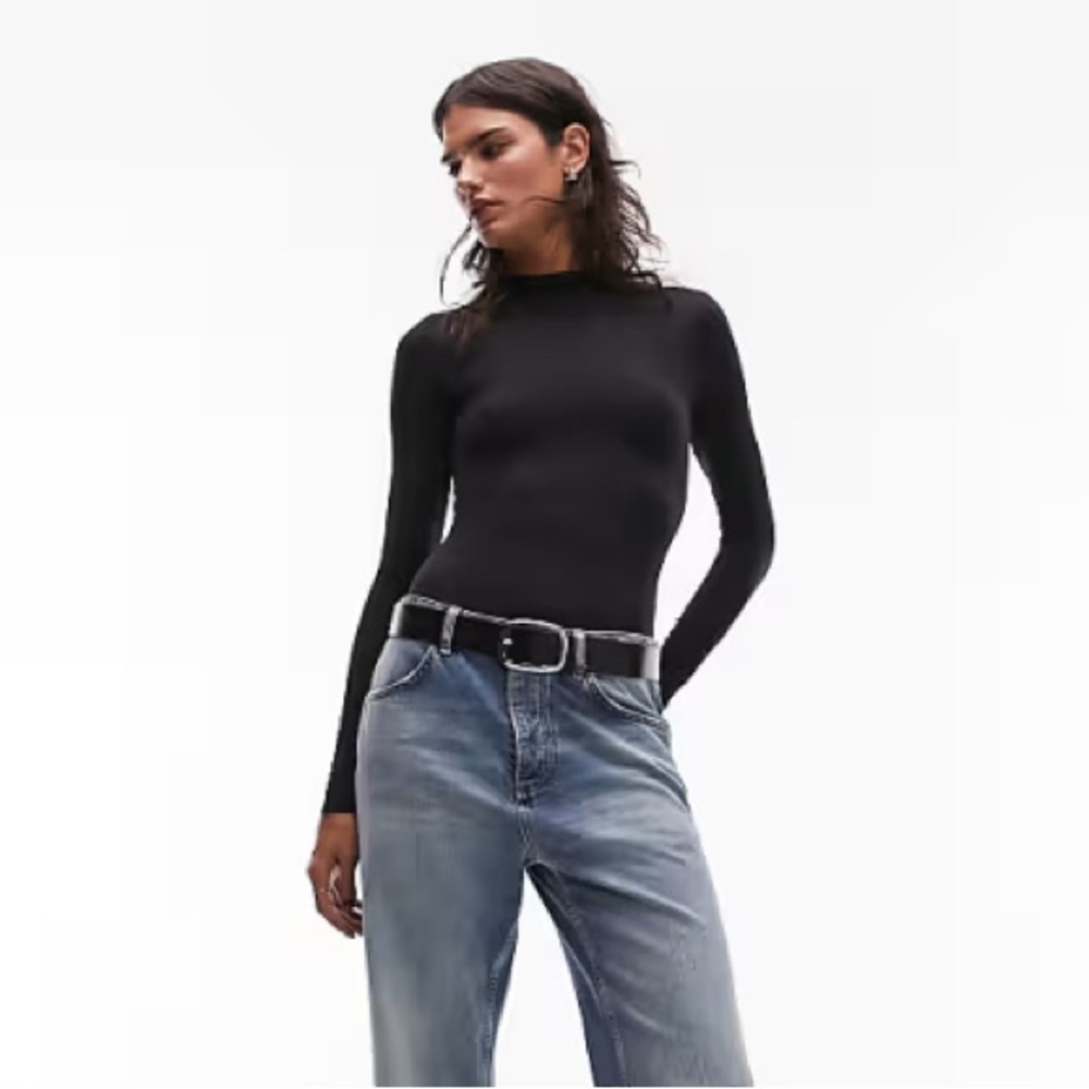 Topshop Mock Turtleneck Bodysuit